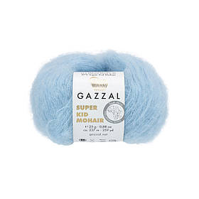 Пряжа Gazzal Super Kid Mohair, колір Блакитний