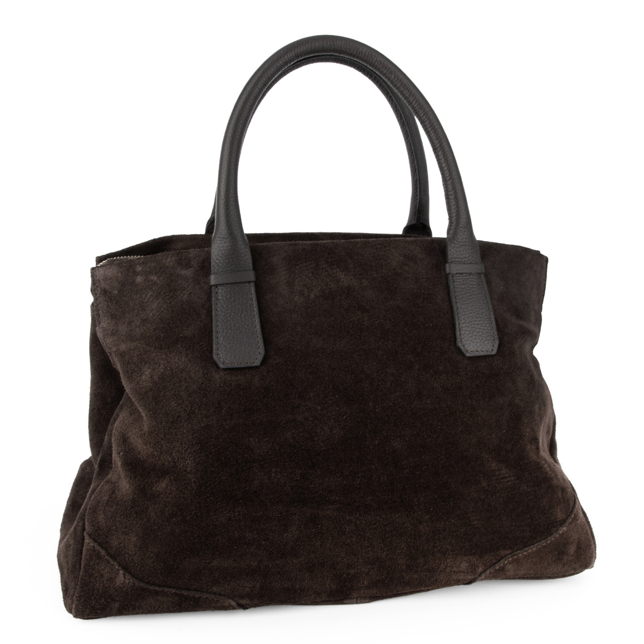 Сумка шопер жіноча замшева Virginia Conti 04108 шоколадна