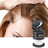 Пудрові тіні для маскування залисин від Sevich 4 г (Dark brown), фото 7