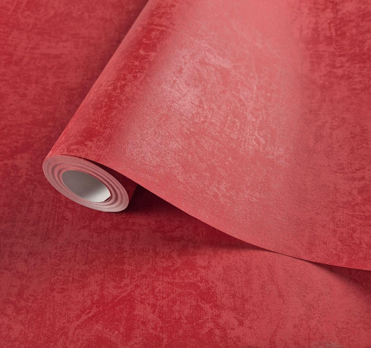 Шпалери вінілові 0.53 × 10.05 м Marburg 95008, червоні однотонні для яскравого інтер’єру спальні, вітальні, кабінету, фото 1