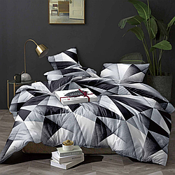 Двоспальний комплект постільної білизни "Magic Triangles" (Поліестер) | Простирадло 180х220 см