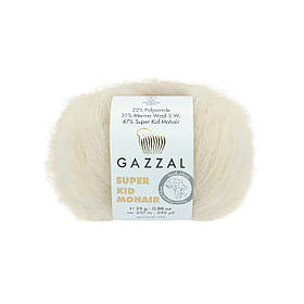 Пряжа Gazzal Super Kid Mohair, колір Айворі