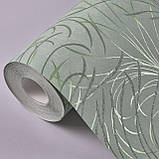 Шпалери вінілові 0.53 × 10.05 м Marburg 94210, салатові з малюнком для спальні, кухні, дитячої, фото 5