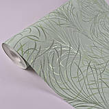 Шпалери вінілові 0.53 × 10.05 м Marburg 94210, салатові з малюнком для спальні, кухні, дитячої, фото 7