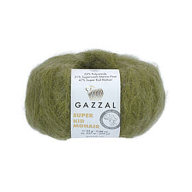 Пряжа Gazzal Super Kid Mohair, колір Хакі