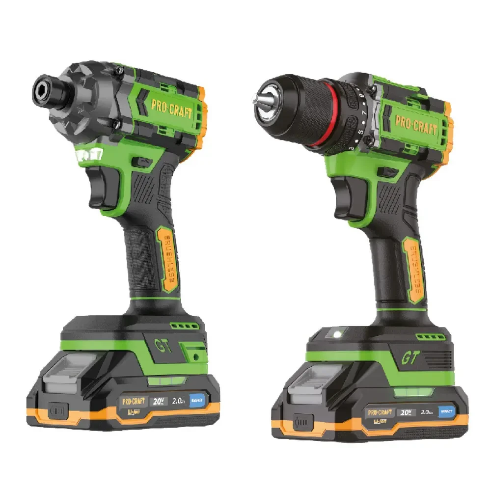 Набір акумуляторного шуруповерта та гвинтоверта Procraft PA214SET (2 АКБ, ЗП, кейс)
