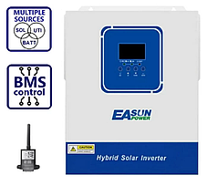 Гібридний інвертор EASUN 2 кВт із чистою синусоїдою 12V (12,8V) ISolar-SMG-II-2KW-Wi-Fі, фото 2