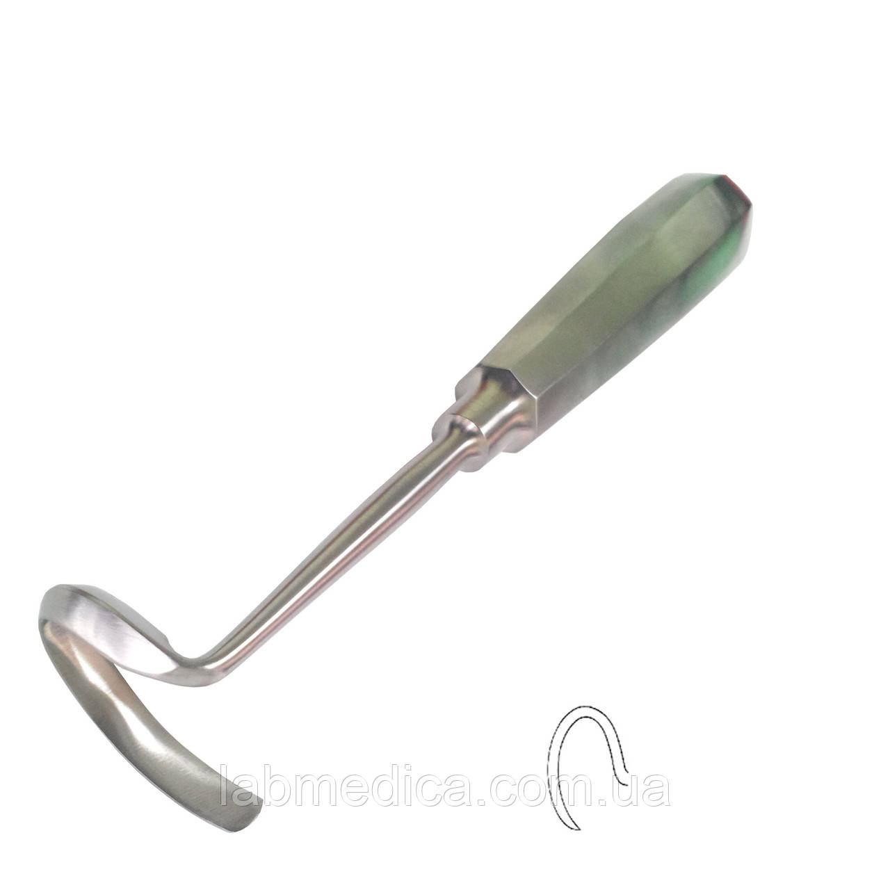 Розпатор реберний периостальний вигнутий у правий бік Doyen. Довжина 17 см SURGIWELOMED, фото 1