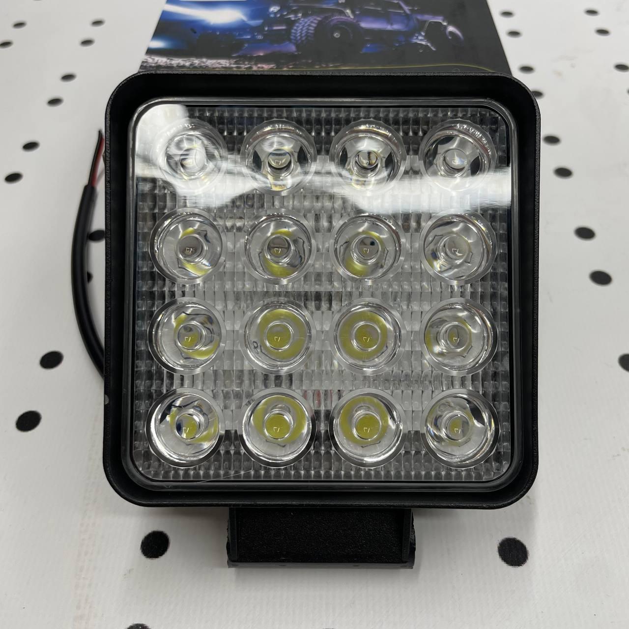 Фара LED 48Вт робочого світла квадратна додаткова 16лід, фото 1
