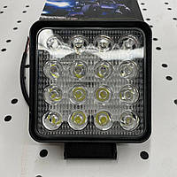 Фара LED 48Вт робочого світла квадратна додаткова 16лід
