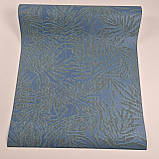 Шпалери вінілові 0.53 × 10.05 м Marburg 94133, сині з візерунком для вітальні, спальні, офісу, фото 3