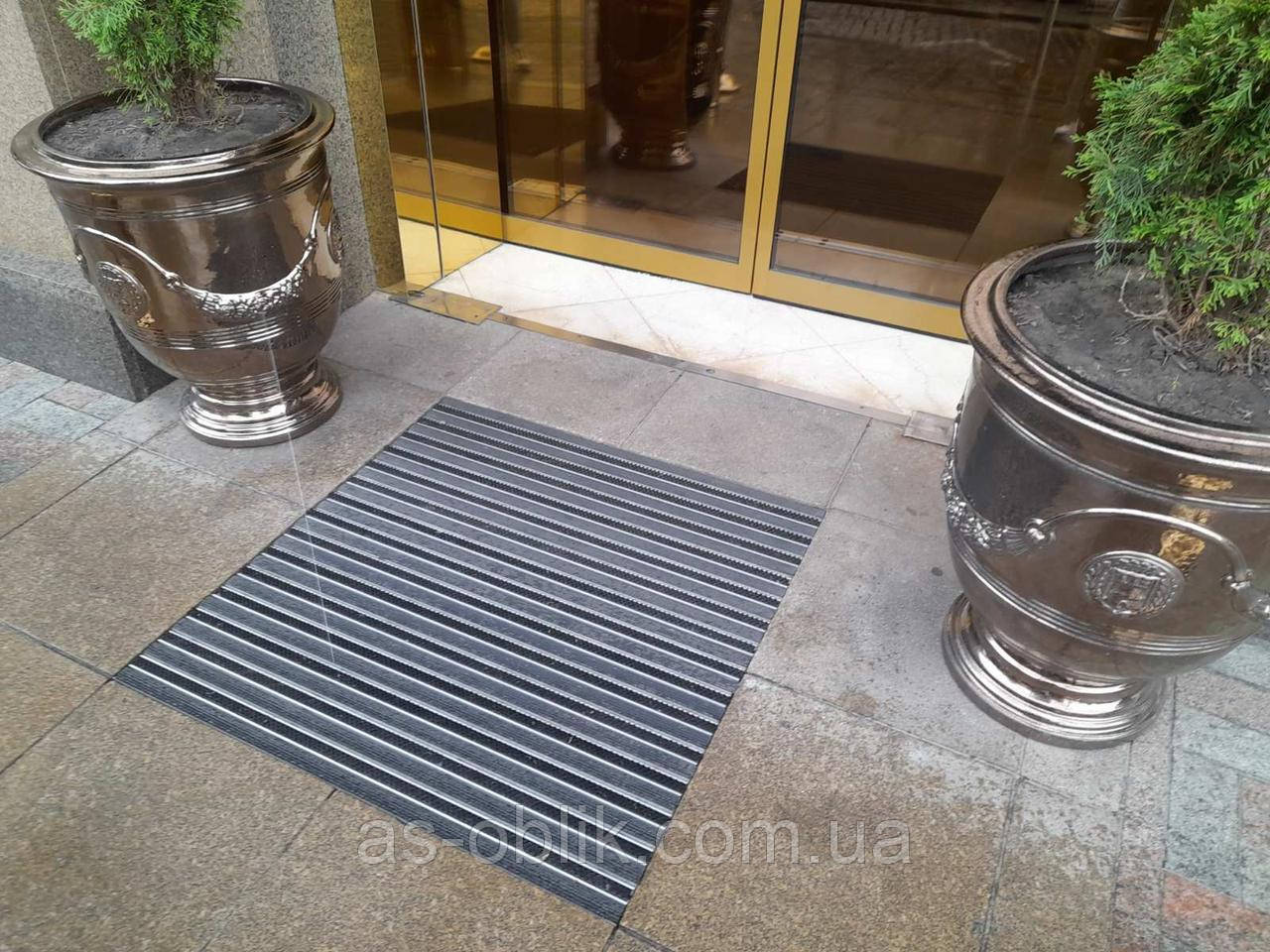 Придверні решітки Льон з чистячими вставками гума+щітка