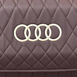 Преміум органайзер у багажник з вишивкою Audi, коричневий, 50 см, фото 5