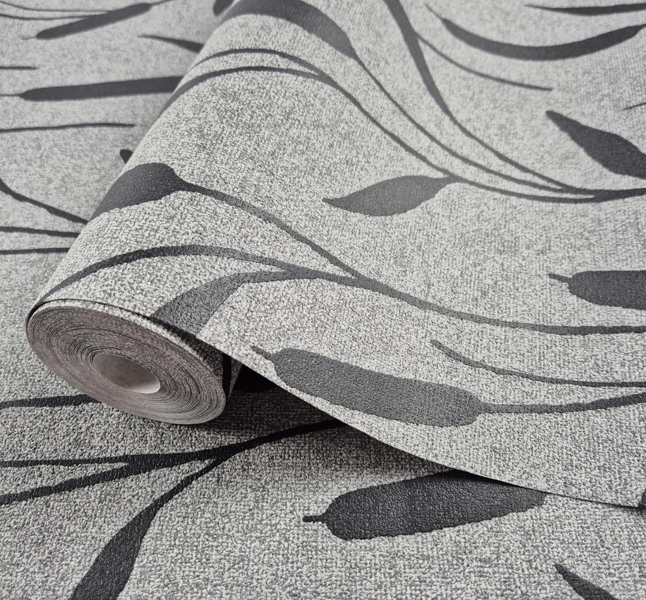 Шпалери вінілові 0.53 × 10.05 м Marburg 82152, сірі з візерунком для спальні, вітальні, кабінету, фото 1