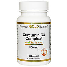 Curcumin C3 Complex 500 mg California Gold Nutrition 30 VCaps 
