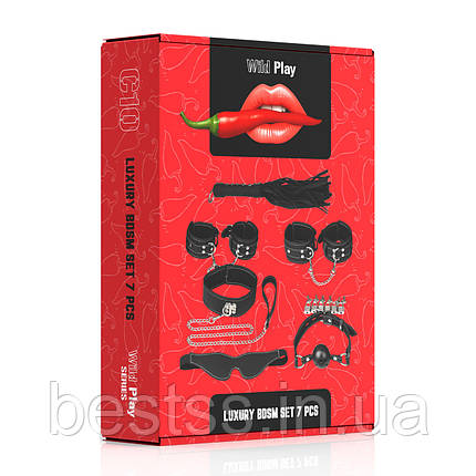 Набір БДСМ з семи предметів Erospace Wild Play Luxury BDSM Set C10 – Розкішний набір для пристрасних ігор💎, фото 1