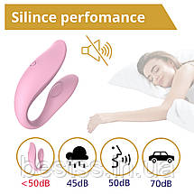 Інноваційний вібратор з керуванням через додаток та 10 функціями вібрації Erospace Sweet Play C-Type Vibrator App Control A7 🌸, фото 5