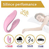 Інноваційний вібратор з керуванням через додаток та 10 функціями вібрації Erospace Sweet Play C-Type Vibrator App Control A7 🌸, фото 5