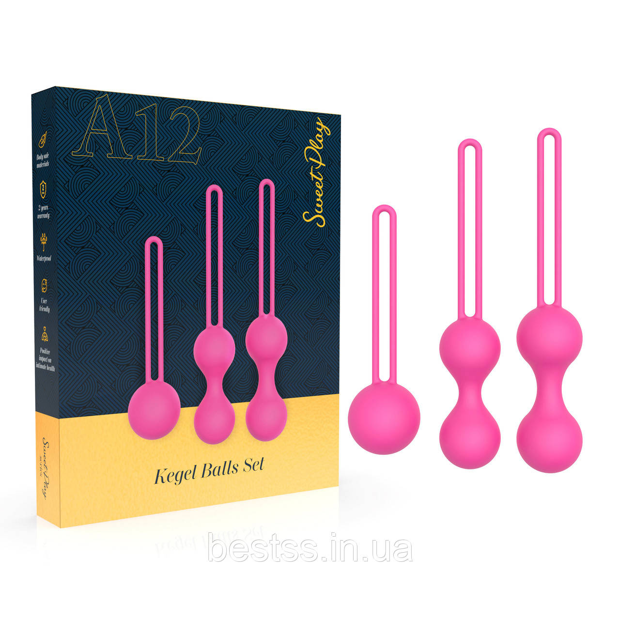 Набір кульок для тренування м’язів Кегеля Erospace Sweet Play Kegel Balls Set