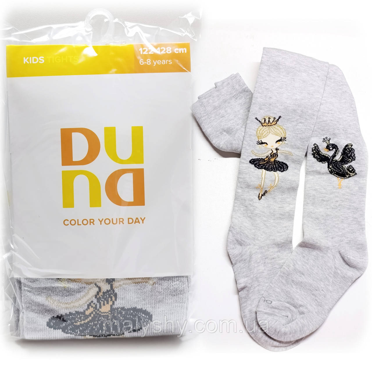 Колготки дитячі демісезонні 122-128, 60-64, 18-20 ТМ Duna Дюна 4427-1987-світло-сірий / весна-осінь, фото 1