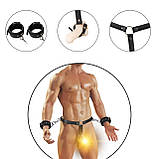 Чоловічий бондажний набір для контролю та задоволення Erospace Wild Play Male Bondage Set C13 🖤, фото 3