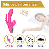 Інноваційний вібратор для потрійної стимуляції клітора, вагіни та ануса Erospace Sweet Play Sucking Vibrator With Anal Beads A3, фото 8