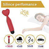 Міні-вібратор з 10 режимами вібрації та наконечником у формі сердечка Erospace Sweet Play Mini Heart Vibrator A14 ❤️, фото 9