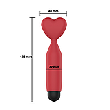 Міні-вібратор з 10 режимами вібрації та наконечником у формі сердечка Erospace Sweet Play Mini Heart Vibrator A14 ❤️, фото 8