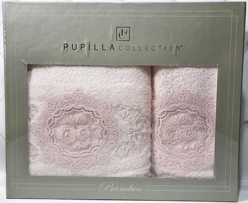 Набір рушників Pupilla Olivyum Bambuk лицьовий 50х90см mebelime і банний 70х140см mebelime, рожевий, фото 1