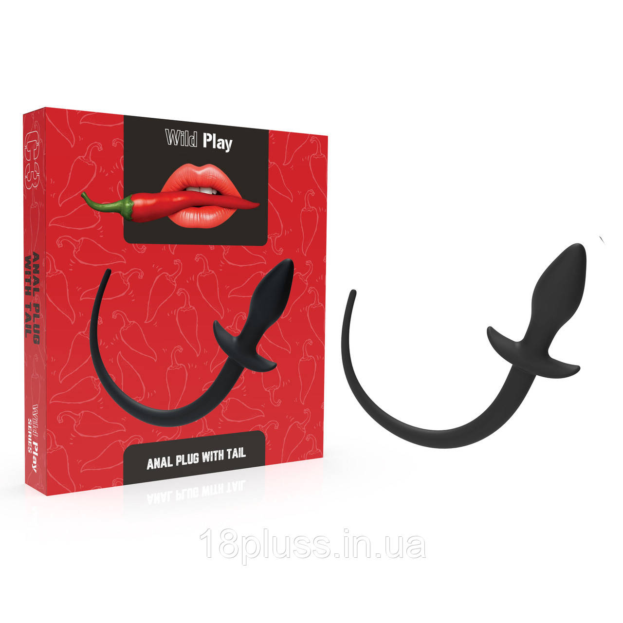 Анальна пробка з хвостиком Erospace Wild Play Anal Plug With Tail C3 🖤, фото 1