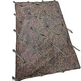 Антитепловізорний тент 2х2 з антидроновою сіткою та кріпленням для металевих прутів. Осінь, фото 4