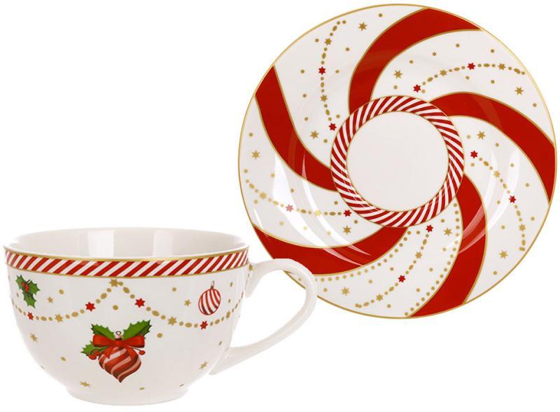 Набір порцелянових чашок "Candyland" 2 чашки 250мл mebelime mebelime та 2 блюдця, фото 1