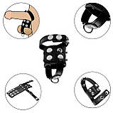 Еротичний бондаж для члена та яєчок Erospace Wild Play Cock And Ball Strap C20, фото 7