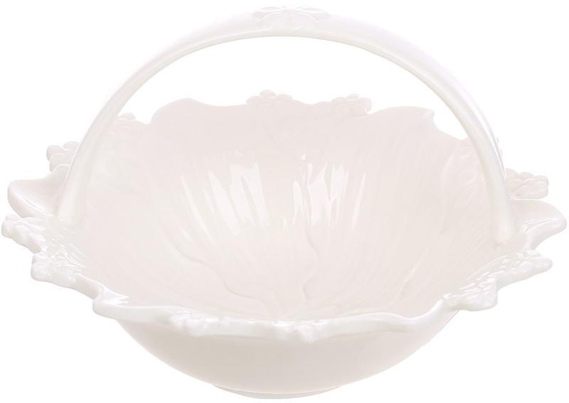 Цукерниця порцелянова "White City Flower" Ø15.5см mebelime з ручкою, фото 1