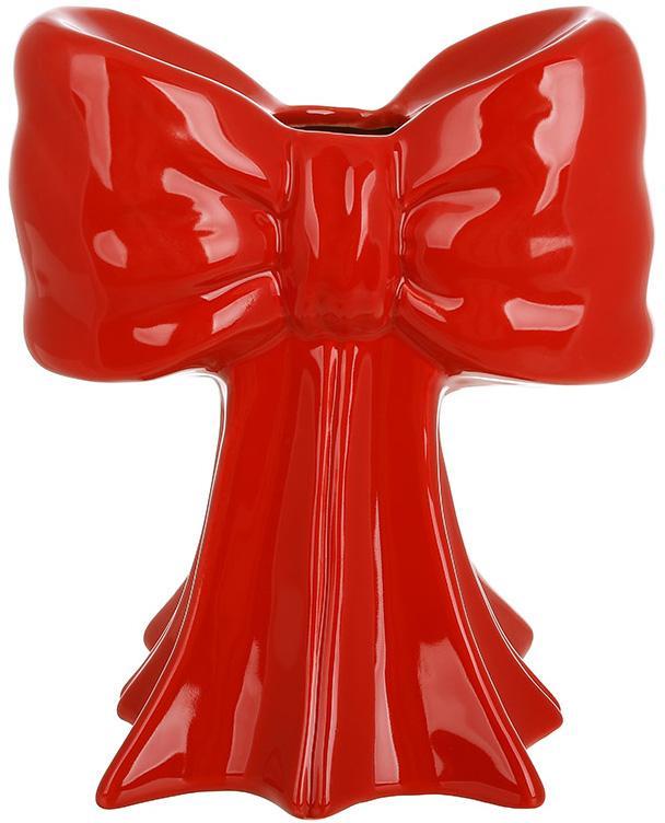 Ваза керамічна "Червоний Бант" 16.5х11х20см mebelime, фото 1