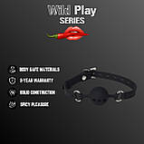 Кляп із силіконовою кулькою Erospace Wild Play Mouth Gag With Silicone Ball C14 🌑, фото 2