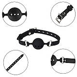 Кляп із силіконовою кулькою Erospace Wild Play Mouth Gag With Silicone Ball C14 🌑, фото 5