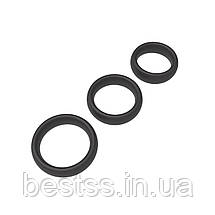 Набір із трьох силіконових ерекційних кілець Erospace Men’s Play Set Of 3 Cock Rings B9, фото 4
