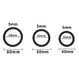 Набір із трьох силіконових ерекційних кілець Erospace Men’s Play Set Of 3 Cock Rings B7, фото 6