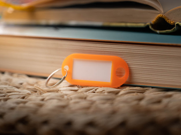 Бирка для ключів. Колір оранж. 50мм, фото 1