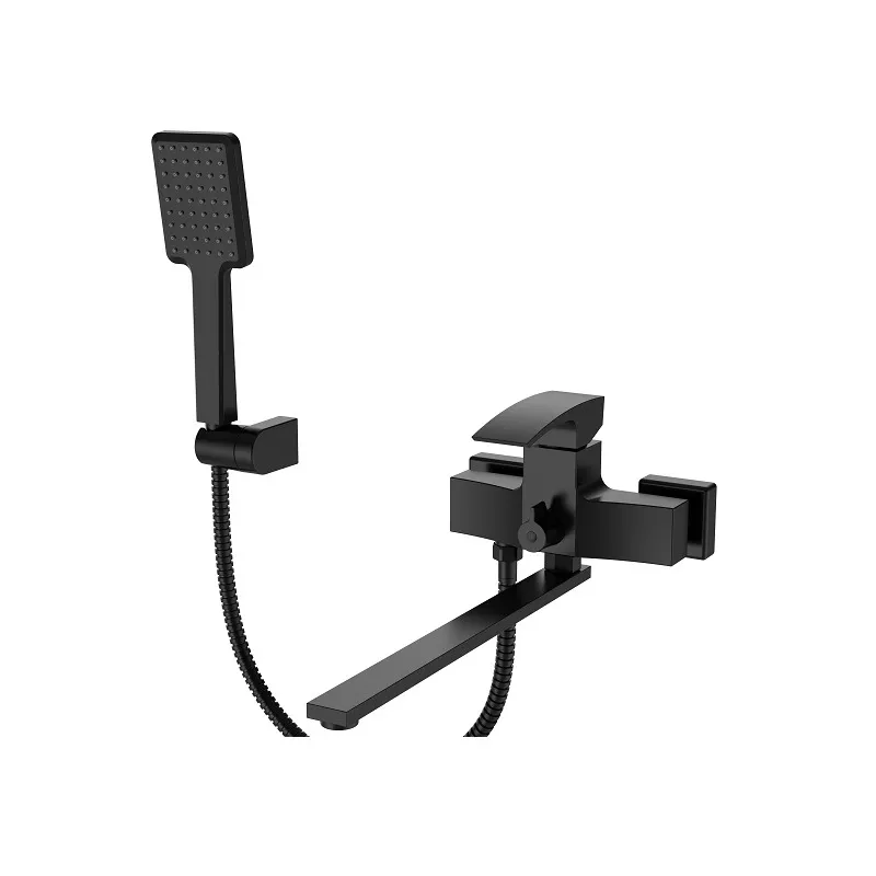 Змішувач для ванни з довгим виливом KOER KB-42007-05 (Колір чорний) (KR3457), фото 1