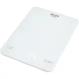 Кухонні ваги Adler AD 3177w, до 10 кг, точність 1 г, сенсорне керування, LED-дисплей, USB Type-C, скляна платформа, фото 4