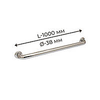 Поручень для людей з інвалюдністю (МГН) прямий настінний INVO з нержавіючої сталі, L- 1000 мм, D труби - 38 мм