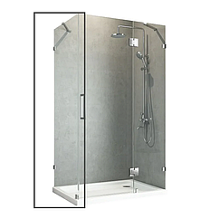 Бічна стінка до кабіни Koer SR SW04-90x200-TR-07 прозоре скло Easy Clean 10мм, графіт (KR5391)