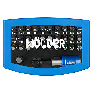 Набір біт Molder з тримачем магнітним 25мм 32шт кольорове маркування MT70032