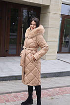Жіноче зимове пальто з капюшоном ПВ-391 р-ри 42–58, фото 3