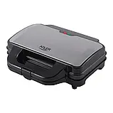 Сендвічниця Adler AD 3043 XXL, 1300 Вт, антипригарне покриття, термостат, індикатори, чорна, фото 3