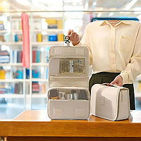 Большая сумка с твиловым крючком, портативная дорожная косметичка на молнии, легкая и складная