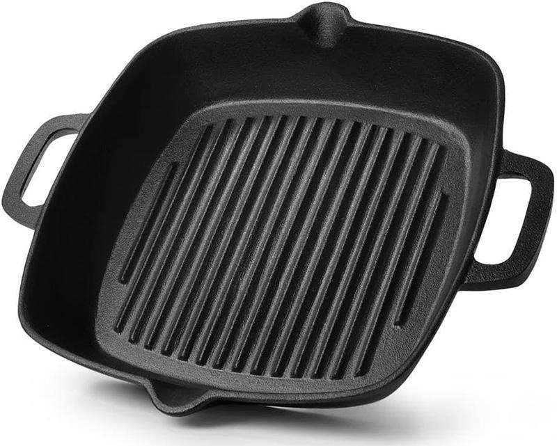 Сковорода-гриль чавунна Fissman Naestved 26х26см mebelime з литими ручками, фото 1