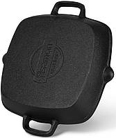 Сковорода-гриль чавунна Fissman Naestved 26х26см mebelime з литими ручками, фото 2